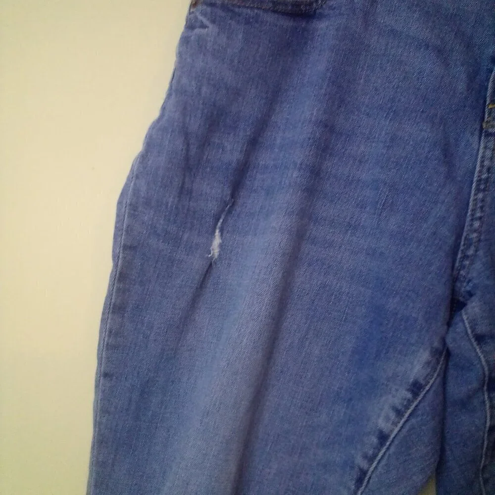 Gap Jeans Women 34 Best Girlfriend Distressed Ankle Cropped Blue